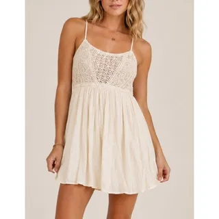 Photo of Vintage Y2K American Eagle Babydoll Mini Dress XS Cream Boho Country Concert