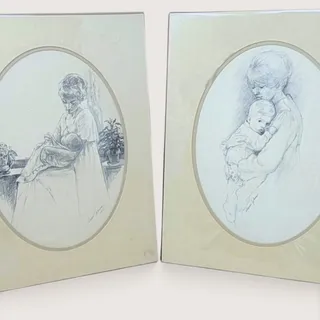 Photo of Vintage Sharon Johnson Mother and Child Prints