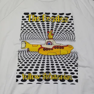 Photo of Beatles Yellow Submarine Sweatshirt 2XL White Fleece Graphic
