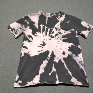 Photo of Custom Bleached Carhartt K87 Pocket Tee XS 0/2 Distressed Shirt
