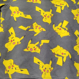 Photo of Pokemon Pikachu Sweatshirt Youth L Gray All Over Print Fleece