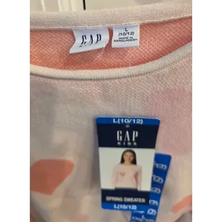 Photo of NWT 100% Cotton Gap Kids Pink Heart Sweater - Size L (10/12)