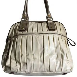 Photo of MZ Wallace Bea White Canvas Shoulder Bag