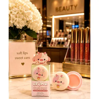 Photo of The Crème Shop Moisture Ready Macaron Lip Balm Strawberry Milk