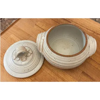 Photo of Vintage Doug Hively Pottery Lidded Casserole Signed Oregon Studio Stoneware