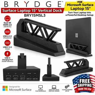 Photo of Brydge BRY15MSL3 Vertical Dock for Microsoft Surface Laptop 15" Dual 4K HDMI