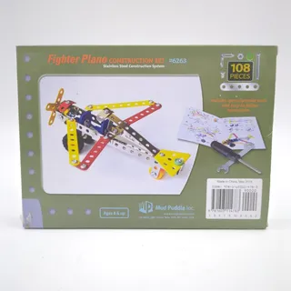 Photo of Mud Puddle Fighter Plane Stainless Steel Building Toy Set #6263 108 Pcs NEW
