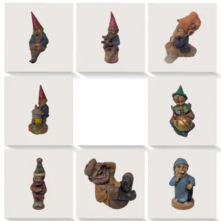 Photo of Lot of 8 Vintage Tom Clark Gnome Figurines