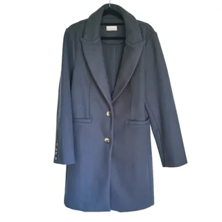 Photo of NWOT Womens Single Breasted Over Coat M Grey Old Money Quiet Luxury Preppy Fall