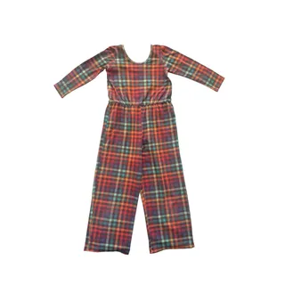 Photo of Alice + Ames Retro Plaid Wide Leg Jumpsuit Size 7