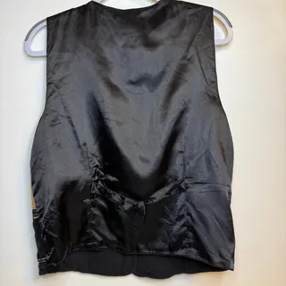 Photo of TanTrums Velvet Patchwork Floral Vest Boho Sz M