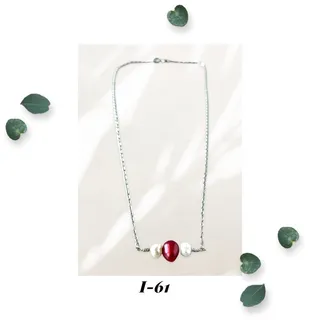 Photo of Sweet Kiss, Sweet Love, Sweet Romance - Argentium Wrapped FW Pearl Necklace