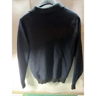 Photo of Used J.Crew Mens 100% Cashmere Polo Long sleeve Sweater Blue/black Large
