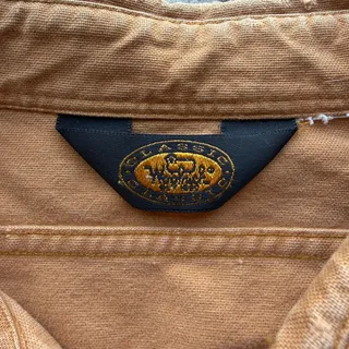 Photo of Vintage 90s Woolrich Chamois Flannel Shirt Tan Workwear XL