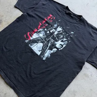 Photo of Vintage 90s Elvis Presley Graphic Band Tee Faded Black XL