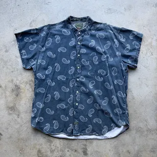 Photo of Vintage 80s Dockers Western Paisley Button Up Shirt XXL