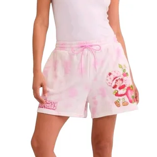 Photo of Strawberry Shortcake Pink Tie-Dye Lounge Shorts w. Pockets