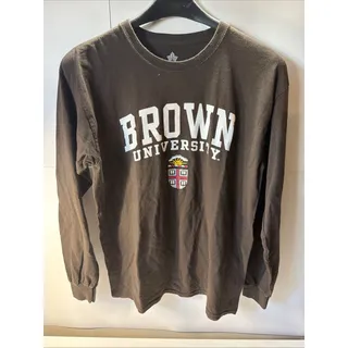 Photo of VTG BROWN UNIVERSITY Brown Long Sleeve LOGO IN FRONT MENS SIZE LARGE