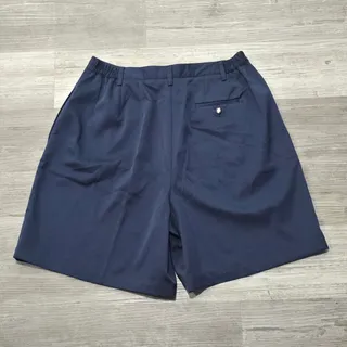 Photo of Coral Bay Golf Navy Blue Mid Rise Pleated Shorts