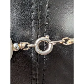 Photo of Necklace With White Acrylic & Gold Tone Beads