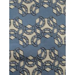 Photo of Vintage Hermès 100% Silk Men's Blue Tie With Multicolor Geometric Designs