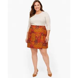 Photo of Talbots Silk and Linen Blend Multicolor Floral Print Wrap Skirt