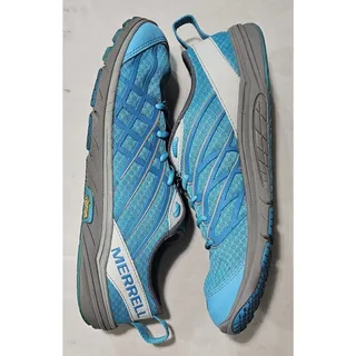 Photo of Merrell Aqua Blue Women's Trail Running Shoes Size 9 Vibram Sole J53082