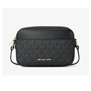 Photo of #050 - Black Jet Set Travel Small Signature Logo Camera Crossbody Bag
