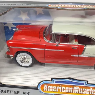 Photo of Vintage Ertl American Muscle 1/18 Scale 1955 Chevrolet Bel Air Die-Cast Car
