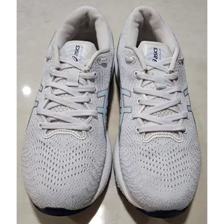 Photo of Asics Gel-Cumulus 24 Women's Size 7 Grey Navy Running Shoes 1012B206