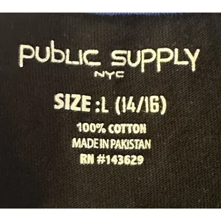 Photo of Public Supply NYC Youth Size L 14/16 Legends Graphic T-Shirt Short Sleeve Black