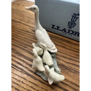 Photo of Lladró #1307 Porcelain Glazed "Little Ducks After Mother". Mint Condition.