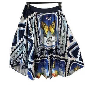 Photo of Fila Tennis Skirt Women Small Pleated Costa Singapore Line Colorful Butterfly