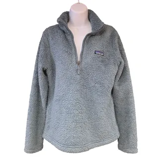 Photo of Patagonia Los Gatos 1/4 zip light green fleece pullover sz M