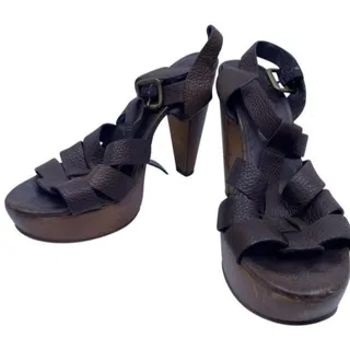 Photo of Michael Kors Brown Leather Mid Heel Pumps Size Us