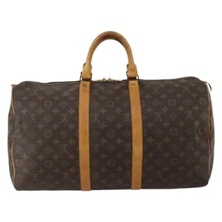 Photo of Louis Vuitton Monogram Keepall 50 Travel Bag Brown