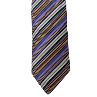 Photo of Vintage Hermès 100% Silk Men's Multicolored Stripes