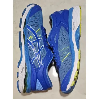Photo of Asics Gel-Kayano 24 Women's Running Shoes Blue Yellow Size 8 T799N