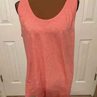 Photo of Ann Taylor LOFT Sunwashed Tank, Peach/Melon Colored Size XL