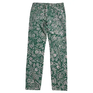 Photo of DVF Loves Current/Elliott Mint Green Floral Patterned Painted Jeans, Size 28