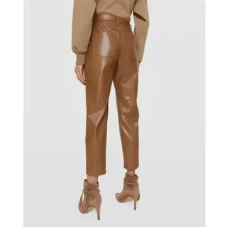 Photo of NWOT Rebecca Minkoff Sandra Faux Leather Pants, Caramel Brown, Size 2 