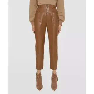 Photo of NWOT Rebecca Minkoff Sandra Faux Leather Pants, Caramel Brown, Size 2 