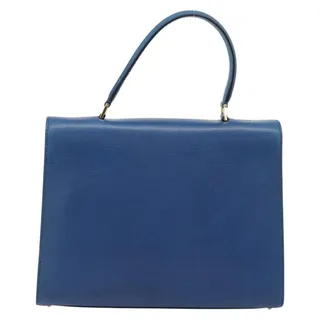Photo of Celine Luggage Handbag Blue Drummed
