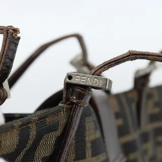 Photo of Fendi Zucca Mamma Baguette Tote Bag Black