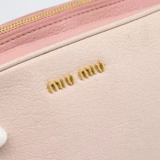 Photo of Miu Miu Leather Shoulder Bag Pink