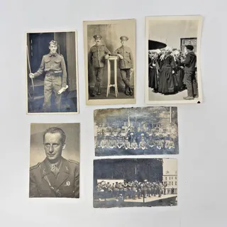 Photo of Lot of 6 Vintage WWI Military Real Photo Postcards British Army Portraits
