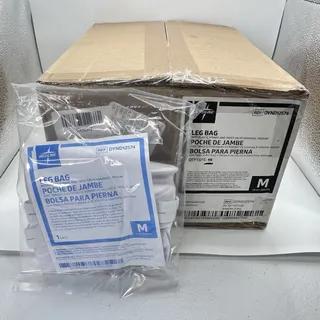 Photo of MEDLINE Leg Bags with Twist Valve, Medium, 200 oz, Case of 48 (DYND12574) NEW