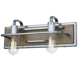 Photo of Varaluz Lofty 2 Light Wall Sconce Wheat Steel Finish 268B02SLW | New (Open Box)