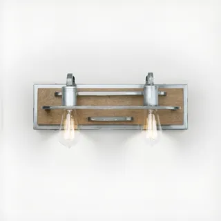 Photo of Varaluz Lofty 2 Light Wall Sconce Wheat Steel Finish 268B02SLW | New (Open Box)