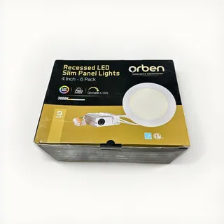 Photo of Orben 6” Ultra-Thin LED Recessed Dimmable Lighting | 6-Pack (New) | 750lm 3000k